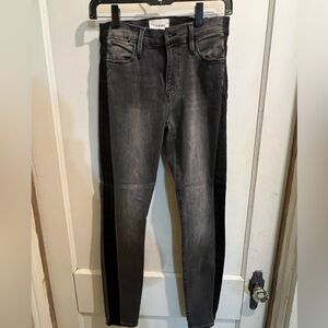 Frame jeans dark gray skinny strech jean
